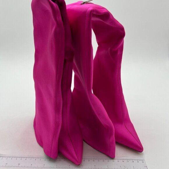 Womens Knee High Boots High Heels Elegant Pointy Toe Stilettos Boot - Picture 3 of 7